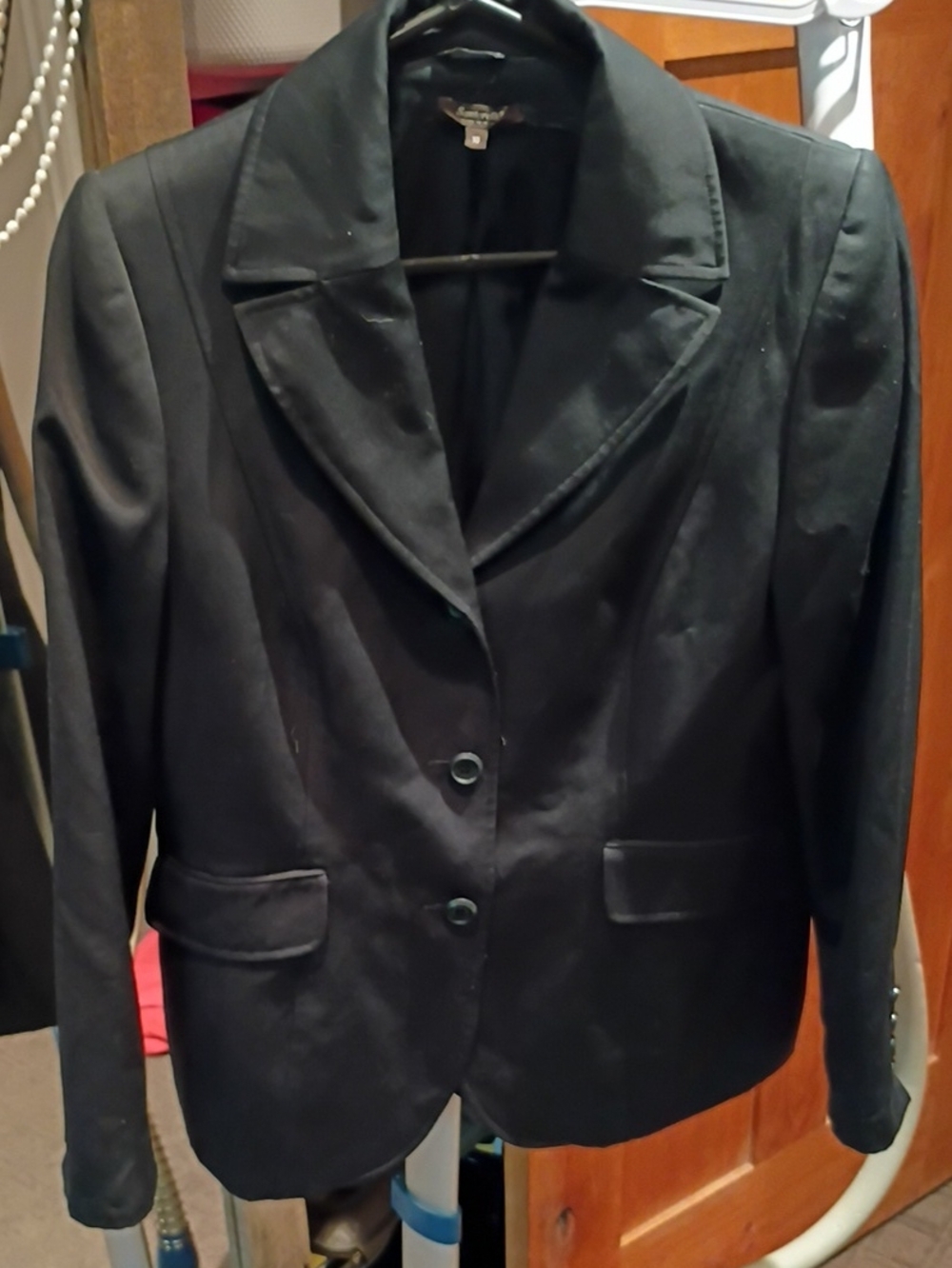 Santorelli Black Tailored Two-Button Blazer Jacket